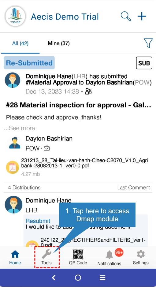 1. Create a new DMAP – AECIS Support